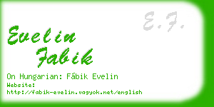 evelin fabik business card